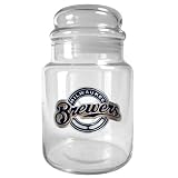 Milwaukee Brewers MLB 31oz Glass Candy Jar - Primary Logo
