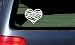 Zebra Print Heart Car Decal Vinyl Sticker
