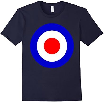 Men's Classic Mod Target Pop Art Scooter Sixties T-Shirt 2XL Navy