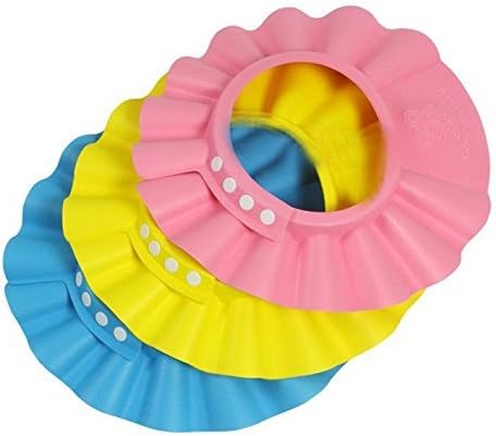 Infant Baby Children Kids Bath Shower Shampoo Cap Hat Bathing Accessories Hy7 (1Pcs, Pink)