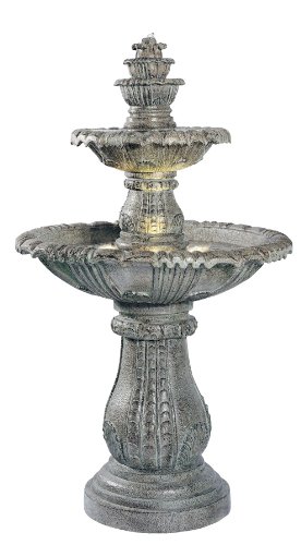 Kenroy Home #02254 Venetian Outdoor Floor Fountain with Moss Finish