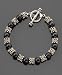 14k Gold & Sterling Silver Onyx Beaded Bracelet