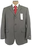 Kenneth Cole - Kenneth Cole Mens Single Breasted 3 Button Gray Pinstripe Wool Suit - Size 46R