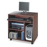 Safco Ready-to-Use Wood Computer Workstation in Mahogany