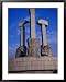 Monument to Party Foundation (Sickle, Hammer and Brush), P'Yongyang, North Korea Framed Art Poster Print by Tony Wheeler, 31x39