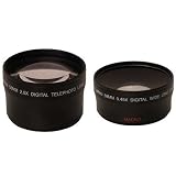 2X WIDE ANGLE and TELEPHOTO 46MM 49MM 52MM 55MM 58MM
