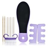 Spa Sister Spoiled Girl Need to Pedi Deluxe 8 Piece Set - Lavender 8 Piece Set Includes: Foot File + Nail Brush + Cuticle Sticks + Emery Boards + Toe Separators