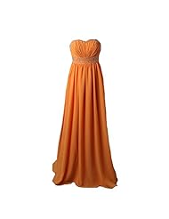 Chiffon/Polyester Crystals Backless Sequined Beaded Open-Back Crystal Sweetheart Evening Dress/Prom Dress  with a Brush/Sweep Train 