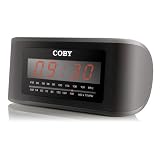 Coby CRA54BLK Digital AM/FM Alarm/Clock Radio, Black
