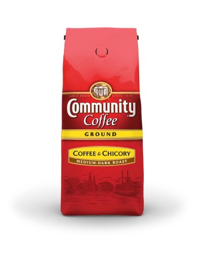 Community Coffee, Coffee and Chicory, Medium Dark Roast, 12-Ounce Bags (Pack of 6)