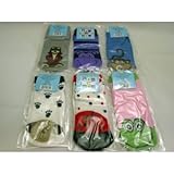 Toddlers Kids Animal Faces Ankle Socks 6-Packs