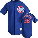 Carlos Zambrano Blue Majestic Authentic 2010 Alternate On-Field Chicago Cubs Jersey
