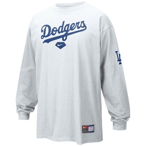 Nike L.A. Dodgers White Practice Long Sleeve T-Shirt