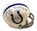 John Mackey Autographed/Hand Signed Baltimore Colts Mini Helmet inscribed NFL HOF 1992