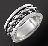 Men's Wildthings Sliding Chain Band Sterling Silver Ring