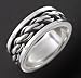 Men's Wildthings Sliding Chain Band Sterling Silver Ring