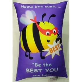 Be the best You Personal Development Character Cushion by Happy Secrets