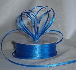 Ribbon - Satin Ribbon- 1/8" Double Face 100 Yards (300 FT) - Royal Blue - Sewing - Craft - Wedding Favors
