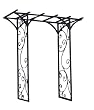 Panacea 89087 Black Garden Arbor 84 by76 by 26 Foot