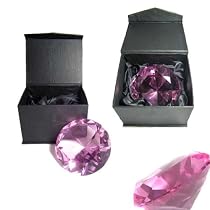 Boxed Pink Diamond PaperWeight - 80mm