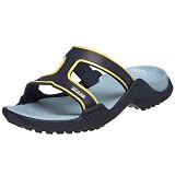 crocs Womens Florence Slide,Navy/Sky Blue,5 M US