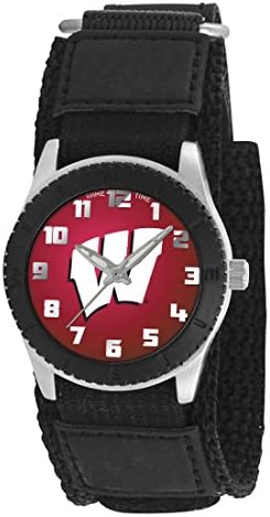 University of WISCONSIN BADGERS youth / ladies black adjustable velcro watch free shipping