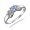 1/2 CT Tanzanite Ring In Sterling Silver With Gold Plating In Size 6 (Available in Sizes 6 - 9)