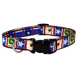Red White Blue John Deere Handmade Designer Dog Collar S