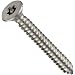 Plain 18-8 Stainless Steel Tamper Resistant Sheet Metal Screw, USA Made, Flat Head, Tamper Resistant Pin-In-Star Drive