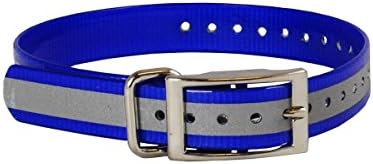 Buzzard's Roost Reflective Replacement Pet Collar Strap 1" - Blue