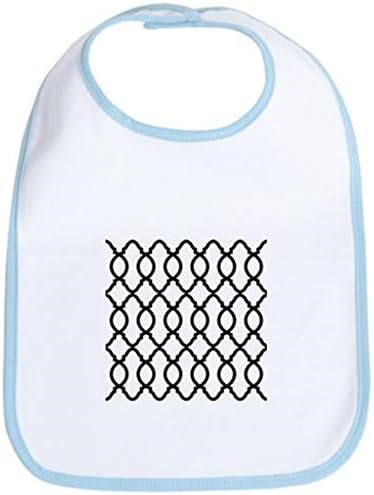 Buangbo Trendy Moroccan Pattern Decorator Trellis Design B Bib -Baby Soft Bib with Rope Spray-bonded Cotton Both for Boy and Girl