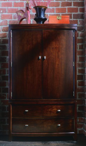 American Drew Tribecca TV,Wardrobe Armoire in Root Beer Finish
