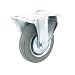 Steelex D2582 3-Inch 110-Pound Fixed Rubber Plate Caster, Gray