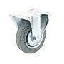 Steelex D2582 3-Inch 110-Pound Fixed Rubber Plate Caster, Gray