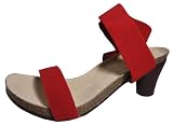 Andres Machado Women's Red Bio-elastic Sandals