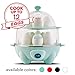 Dash DEC012AQ Deluxe Rapid Egg Cooker: Electric, 12 Capacity for Hard Boiled, Poached, Scrambled, Omelets, Steamed Vegetables, Seafood, Dumplings & More with Auto Shut Off Feature Aqua