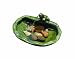 Smart Solar/Smart Solar 22300R01 Solar Powered Ceramic Frog Water Feature. Green Glazed Ceramic