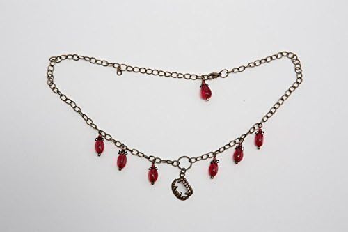 Vampire Fang Wire Wrapped Blood Drop Beaded Gothic Choker