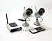 2.4GHz Wireless All-weather Daynight Two Infrared Camera Video Audio Monitoring System...Plug-n-Play...Pocket Size...9V Battery clip for Mobile video surveillance...Take it to your vacation.