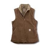 Carhartt Womens Sandstone Mock Neck Vest/Sherpa Lined
