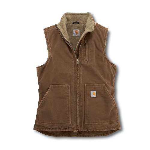 Buy Carhartt Sandstone Mock-Neck Sherpa Lined Vest - Ladies now!