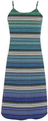 Burrows Custom Tribal Pattern Women's Polyester Graceful Slip Dress Blue