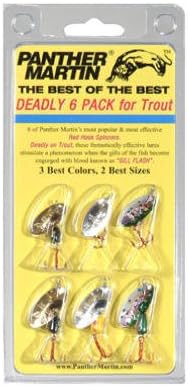 Maurice Sporting Goods DSG6 Holographic Spinner Lure, Panther Martin Deadly, 6-Pk.