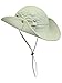 Luxury Divas Beige Safari Style Cotton Hat With Chin Cord & Side Snaps
