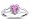 Heart Shaped Pink Topaz and Diamond Ring
