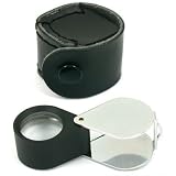 10x Round Eye Loupe Jewelers Gem Folding Magnifier 21mm