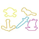 Zanybandz Pirates Crackerz Glow in the Dark Collectable Rubber Wrist Bands, 24 Per Pack