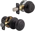 Kwikset 991 Juno Entry Knob and Single Cylinder Deadbolt Combo Pack featuring SmartKey&reg; in Venetian Bronze