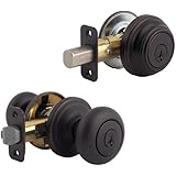 Kwikset 991 Juno Entry Knob and Single Cylinder Deadbolt Combo Pack featuring SmartKey&reg; in Venetian Bronze