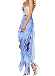 2015 Beaded Sweetheart High-Low-Hem Short Prom Dress 